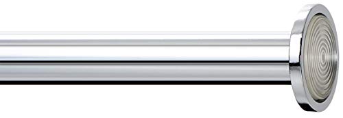 Ivilon Tension Curtain Rod - Spring Tension Rod for Windows or Shower, 16 to 24 Inch. Chrome - color: Chrome