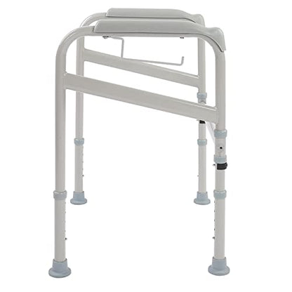 Adjustable Safety Hand Rail Bathroom Toilet Support Frame with Waterfall Armrests for Seniors Handicap Disabled Elderly