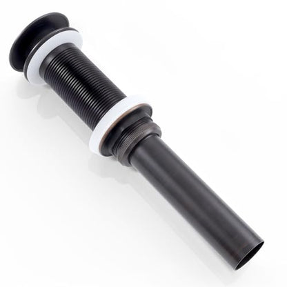 KES Oil Rubbed Bronze Bathroom Sink Drain with Extended Thread, All Metal | Pop Up Drain Stopper without Overflow for Thicker Vessel Sinks and Countertops, Brass and Stainless Steel, S2022D-ORB - color: Oil Rubbed Bronze, style: NO Overflow, Long Thread