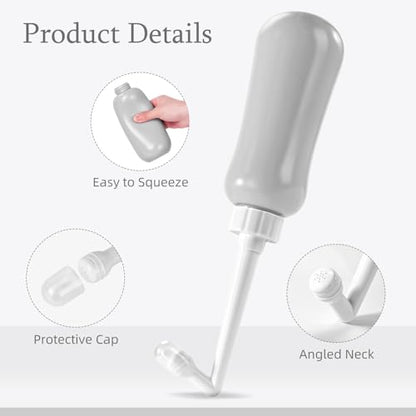 Portable Bidet Travel Large Capacity 15.8oz Personal Toilet Handheld Gray - color: Gray