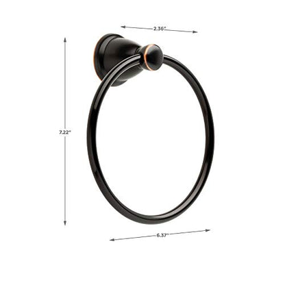 Franklin Brass 5-Piece Oil Rubbed Bronze Bathroom Set (2) Towel Racks, Ring, Toilet Paper Holder, Hook | Kinla Bath Accessories - color: Oil Rubbed Bronze, style: 5-Piece Bath Accessory Set