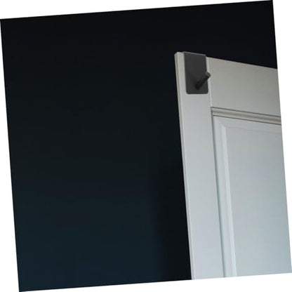 Mipcase 2pcs Stylish Bathroom Towel Hook Door Hanger Hook Stainless Steel Suction Shower Razor Magnetic Holder - color: Black