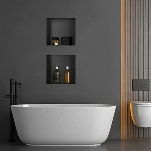 Suteck 32"x16" Shower Niche, Double Shelf Tile-Ready Waterproof Storage Box | 12"x12" Each Cubby | 100% Waterproof ABS | Over/Flush Mount, Vertical/Horizontal | Multi-Scene For Bathroom, Kitchen - size: 32" x 16"