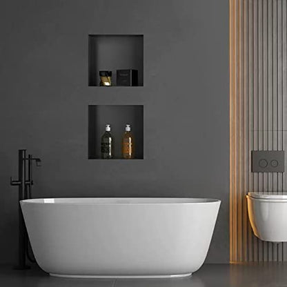 Suteck 32"x16" Shower Niche, Double Shelf Tile-Ready Waterproof Storage Box | 12"x12" Each Cubby | 100% Waterproof ABS | Over/Flush Mount, Vertical/Horizontal | Multi-Scene For Bathroom, Kitchen - size: 32" x 16"