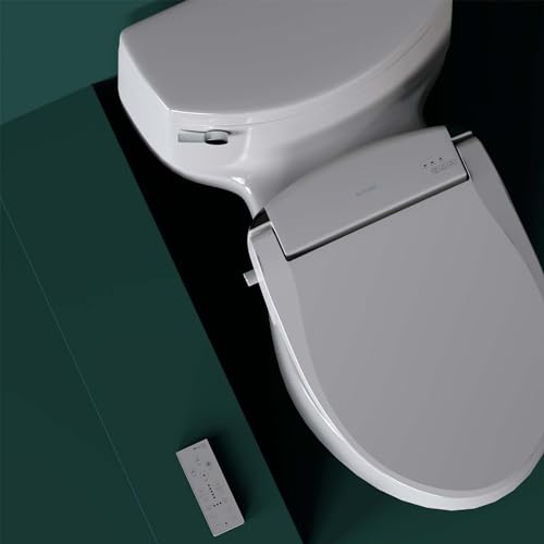 Brondell Swash SE600 Bidet Toilet Seat, Fits Elongated Toilets, White - Oscillating Stainless-Steel Nozzle, Warm Air Dryer, Ambient Nightlight - style: Elongated