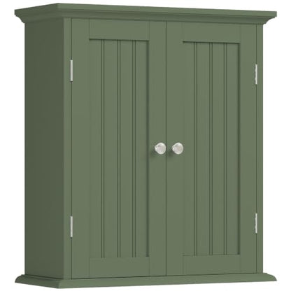 ChooChoo Bathroom Wall Cabinet with 2 Doors, Over The Toilet | 8.8"D x 21.1"W x 24"H, Medicine Cabinet, Adjustable Shelves, Cupboard, Green - color: Green, size: 8.8"D x 21.1"W x 24"H