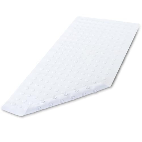 SlipX Solutions White Extra Long Rubber Safety Bath Mat (18 x 36 Inch, 220 Suction Cups, Great Non-Slip Coverage) - size: 36" x 18" (Rectangular)
