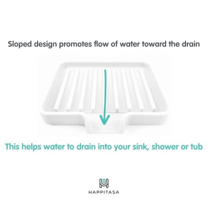 Silicone Soap Dish Tray and Sponge Holder with Drain Chute, Rectangular, Kitchen and Bathroom Sink Organizer (Dark Chocolate, 5.2"x4" (Set of 2), 7.2 Ounces) - color: Dark Chocolate, size: (SM) 5.2"x4" (2pcs)