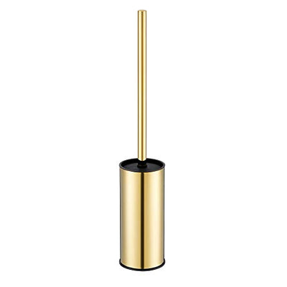 BGL Toilet Brush Holder Gold, Stainless Steel 304 Gold Round Freestanding Toilet Bowl Brush and Holder for Bathroom - color: Gold