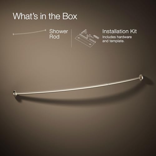 KOHLER K-9351-BV EXPANSE CURVED SHOWER ROD - CONTEMPORARY, Vibrant Brushed Bronze - color: Vibrant Brushed Bronze