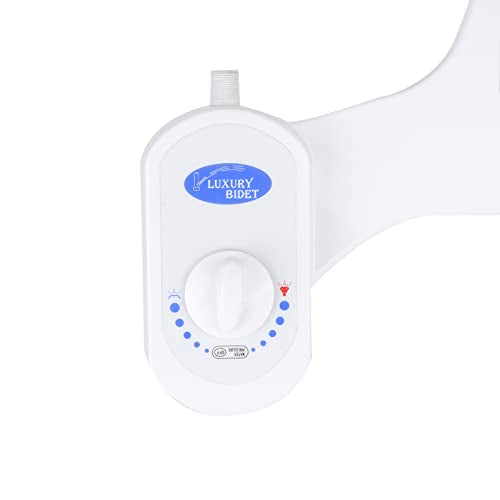 Bidet Attachment for Toilet, Dual Nozzle Non-Electric Bidet Sprayer with Adjustable Water Pressure, Self Cleaning Nozzles for Feminine and Rear Wash, Easy Installation for Home Bathroom