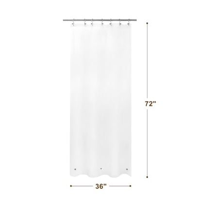 Barossa Design Frosted Stall Shower Curtain Liner with 3 Magnets 36 x 72 | 8G Heavy Duty PEVA, PVC Free, 7 Metal Grommets, Waterproof Plastic Shower Liner 36x72 inches for Small Bathroom Stall - color: 2a. Frost, size: 36"W x 72"L (Pack of 1)
