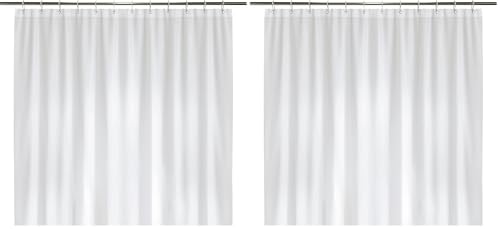 LiBa Bathroom Shower Curtain - Waterproof Plastic Shower Curtain Premium PEVA Non-Toxic with Rust Proof Grommets White 10G Heavy Duty Bathroom Accessories 72x72 (Pack of 2) - color: 10g Peva - White, size: 72"W x 72"L (Pack of 2)