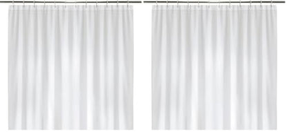 LiBa Bathroom Shower Curtain - Waterproof Plastic Shower Curtain Premium PEVA Non-Toxic with Rust Proof Grommets White 10G Heavy Duty Bathroom Accessories 72x72 (Pack of 2) - color: 10g Peva - White, size: 72"W x 72"L (Pack of 2)