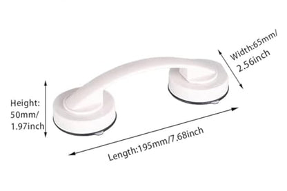 WANLIAN Powerful Suction Cup Glass Mirror Door Handle, Refrigerator Drawer Bathroom Suction Cup Wall handrail, Bathtub Shower Handle Kitchen Drawer Cabinet Handle Suction Cup (White) | Can be used for glass sliding doors, refrigerator doors, kitchen drawe