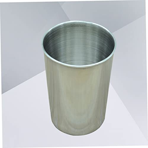 2Pcs Stainless Steel Tumbler Cups Silver Water Beverage Cups for Home Bathroom and Parties Easy to Clean Stainless Steel Design