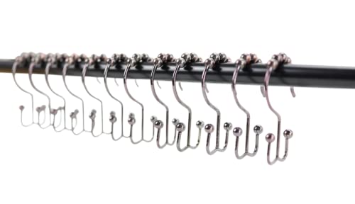 Iconikal 12-Pack Shower Curtain Double-Hooks Oil Rubbed Bronze
