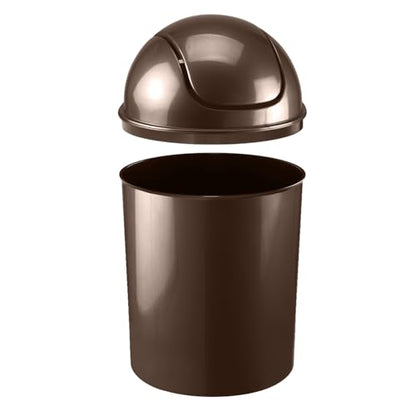 Umbra 1.25 Gallon Mini Waste Can with Removable Swing-Top Lid - Small Garbage Bin for Kitchen, Bathroom, Bedroom, Office - Compact Trash Can Fit Under Tables & Counters - Bronze - color: Bronze