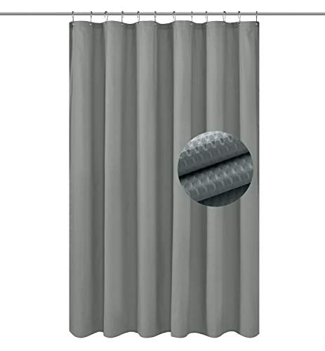 Barossa Design Soft Microfiber Fabric Shower Liner or Curtain Dark Grey | Hotel Quality, Machine Washable, Water Repellent 70W x 72H Lightweight Cloth Shower Curtain for Bathroom/Tub - color: Dark Gray, size: 70"W x 72"L (Pack of 1)
