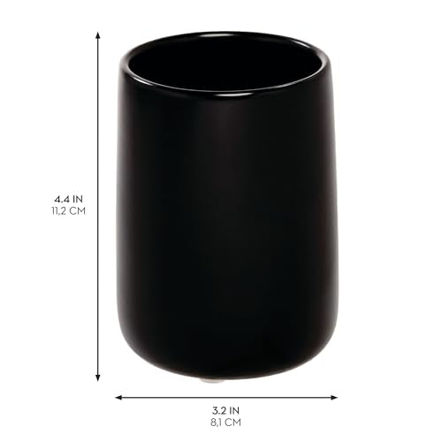 iDesign Ceramic Tumbler Cup, Matte Black | Earth Collection - size: Tumbler