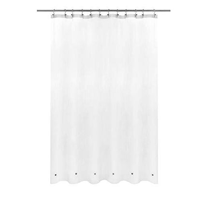 Barossa Design Frosted Shower Curtain Liner with 6 Magnets, Frost, 72x72 | 8G Heavy Duty PEVA, PVC Free, Metal Grommets, Waterproof Standard Size Plastic Shower Liner for Bath Tub - color: 2b. Frost-heavy, size: 72"W x 72"L (Pack of 1)