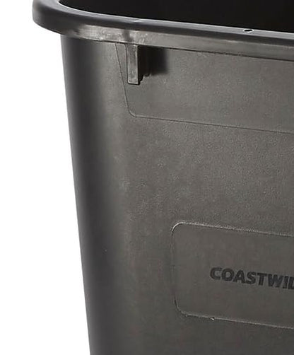 COASTWIDE Professional Indoor Trash Can Without Lid, Black Soft Molded Plastic, 7 Gallon (CW56429) - color: Black, size: 7 Gal., style: 1 Pack