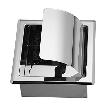 Recessed Toilet Paper Holder, Stainless Steel Tissue Towel, Toilet Roll Paper Rack for Home Hotel Bathroom