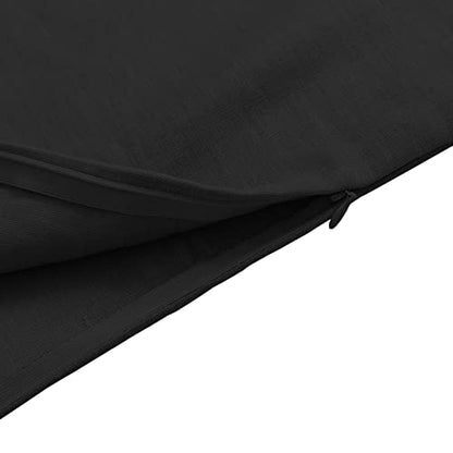 Amazhiyu Pure Linen Over The Door Laundry Hanging Hamper Bag with Bottom Zipper and Pockets Black - color: Black