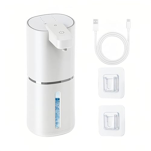 Tiiyee Automatic Liquid Soap Dispenser, Touchless Hand Soap Pump 380mL | Rechargeable Soap Sensor Dispenser, Countertop or Wall Mounted, 4 Gear Volume Control Dispensing for Kitchen Bathroom Office - size: Liquid