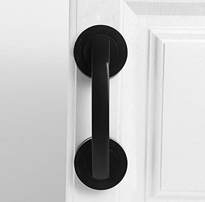 WANLIAN Powerful Suction Cup Glass Mirror Door Handle, Refrigerator Drawer Bathroom Suction Cup wall handrail, Bathtub Shower Handle Kitchen Drawer Cabinet Handle (Black) | Can be used for glass sliding doors, refrigerator doors, kitchen drawers, cabinet