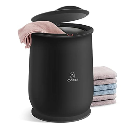 Comfier Hot Towel Warmers for Bathroom, Gifts for Dad,Him,Her, Large Towel Warmer, Heat Towels in 10 Minutes, Blanket Warmers for Home, Auto Shut Off, Bathrobes, Baby Blanket(Black) - color: Black