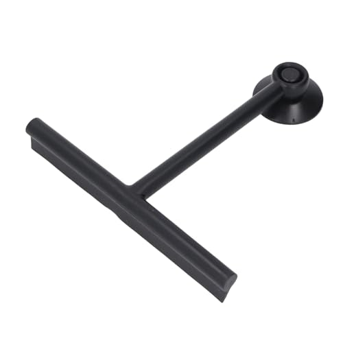 Shower Squeegee White Shower Squeegee with Suction Cup SqueegeeShower with Suction Cup Premium Soft Silicone Multi Purpose Reusable Window for Glass Bathro (Black) - color: Black