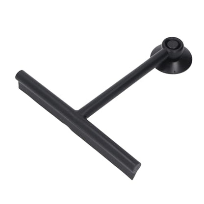 Shower Squeegee White Shower Squeegee with Suction Cup SqueegeeShower with Suction Cup Premium Soft Silicone Multi Purpose Reusable Window for Glass Bathro (Black) - color: Black