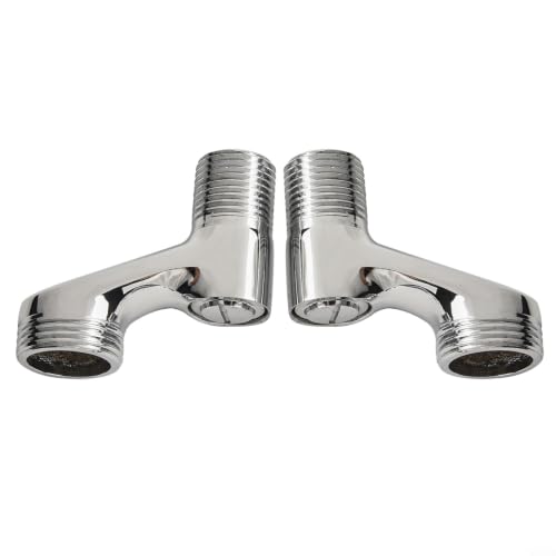 Adjustable Shower Arm Holder 304 Stainless Steel Angle Adapter for Handheld Head - G1/2 Swivel Ball Joint Mount Bracket Silver