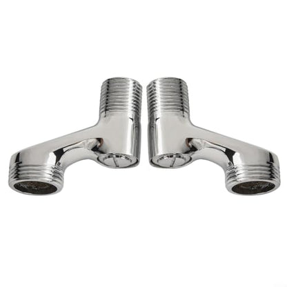 Adjustable Shower Arm Holder 304 Stainless Steel Angle Adapter for Handheld Head - G1/2 Swivel Ball Joint Mount Bracket Silver
