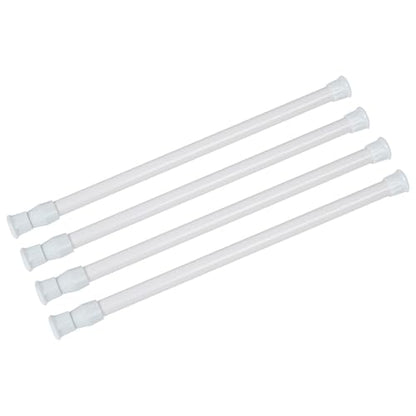 Tension Rods, 6 Pack Adjustable Spring Steel Cupboard Bars 10-16 Inches Tension Curtain Rod Shower Rod Closet Rod Small Shower Curtain Rod, (White, 10-16 in-6 Pcs) - color: White, size: 10-16"-6Pcs