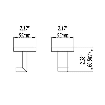 BUVLEOT Bathroom Towel Robe Hook, Wall Mounted, Matte Black,Single,071010-MB Les Series - size: Single Robe Hook - Les Series
