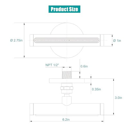 SKOWLL Waterfall Shower Adjustable, Wall Mount Modern Rainfall Waterfall Shower Head Set, Polished Chrome Waterfall Showerhead Jet, High Pressure Shower Body Spray Jets - color: Polished Chrome