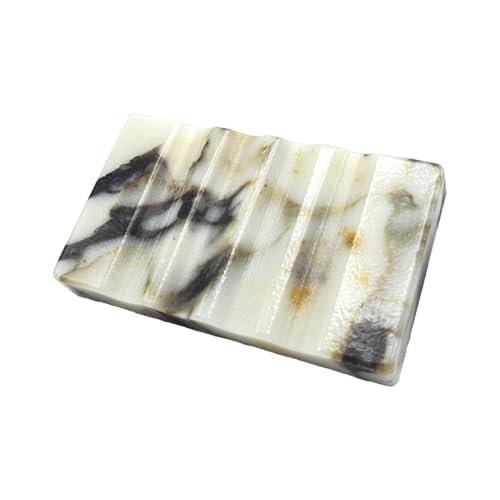 WeDoDecor Marble Soap Dish for Shower - Natural Stone Tray Stand Organizer, Decorative Bar Soap Holder | Non-Slip, Luxury Bath Accessories (Violet) - color: Violet