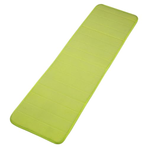 uxcell Memory Foam Bath Mat, Absorbent Runner Kitchen Rug, Soft and Comfortable Runner Floor Mat for Kitchen Bathroom Floors 16" x 47", Yellow Green - color: Yellow Green, size: 16 x 47 inches