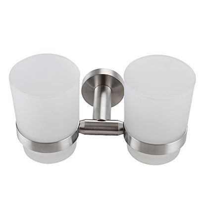 XVL Wall-Mounted Toothbrush Holder Double Holder, Brushed G1005