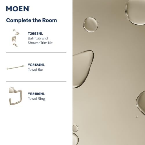 Moen Voss Polished Nickel Two-Handle Widespread Bathroom Faucet, Valve Included, TV6905NL - color: Polished Nickel