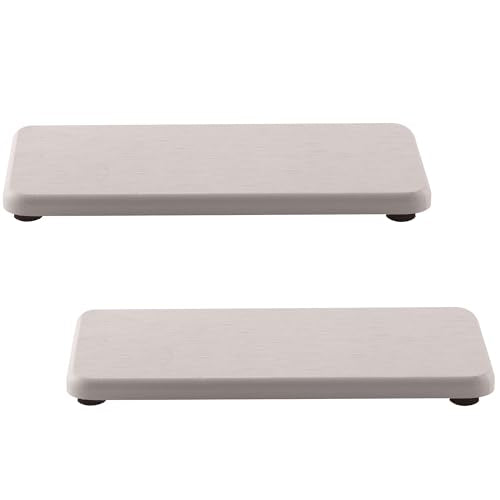 NiuYichee 2 Pcs Water Absorbing Stone Trays, Kitchen/Bathroom Sink Soap Dish, Diatomite Tray Used for Hand Soap & Cosmetic Bottles in The Modern Home, 3.5" W x 7.1" L, White - color: White, size: 7.1" x 3.54"