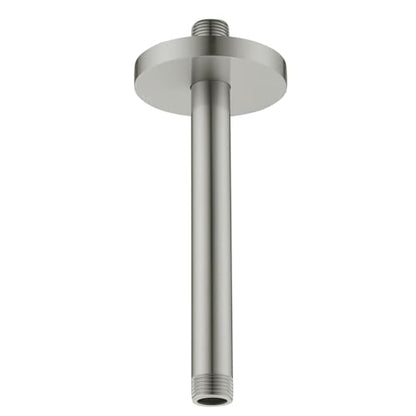 RANDOM Straight Shower Arm with Flange Brushed Nickel 8 Inches Ceiling Mount Shower Head Extension Arm Ceiling-Mounted For Fixed Shower Head.RD-91038-8BN - color: 8″ Brushed Nickel(Round Flange)