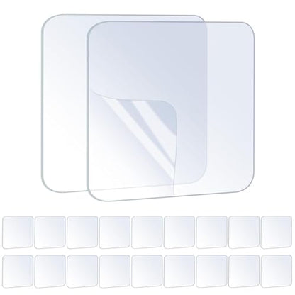 ZOMPAGO Heavy Duty Double Sided Mounting Square Tape Picture Hanging 20PCS | Waterproof, strong high strength adhesion, removable no residue, shower applicable, durable wall mounting adhesive dots - size: 20PCS（Square）