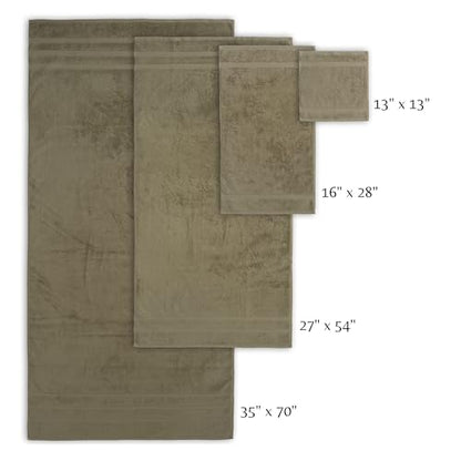 SOFE H&L | Olea Luxury Turkish Cotton Bath Towel Set of 1 : 1 Jumbo Bath Towel Green | Premium, Soft, Durable, Absorbent | XL Bath Towels Oversized - color: Green, size: Set of 1 (1 Jumbo Bath Towel)
