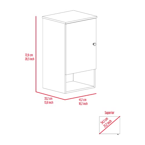 Kitchen Bathroom Wall Cabinet Medicine Cabinet, Garage or Laundry Room Wall Storage Cabinet, Single Door Linen Tower Bathroom Cabinet with Open Shelf, Light Grey - color: Light Gray