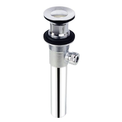 Purelux Bathroom Sink Drain Stopper Assembly with Lift Rod and Overflow, Chrome Finish - color: Chrome
