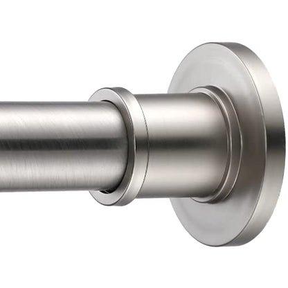 BRIOFOX Industrial Shower Curtain Rod - Rustproof Non-Slip Long Tension Shower Rod 54-90 Inch 304 Stainless Steel Tension Curtain Rod, Brushed Nickel - color: Brushed Nickel, size: 54-90 Inch