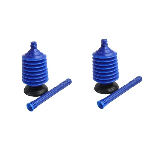 Amosfun 2pcs Heavy Duty Plunger for Toilet High Pressure Unclogger Toilet Plunger Ergonomic Handle Plunge for Bathroom